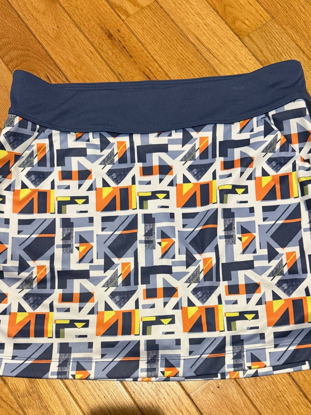 Callaway Navy, Orange & White Geometric Skort